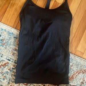 Black exercise top , size small